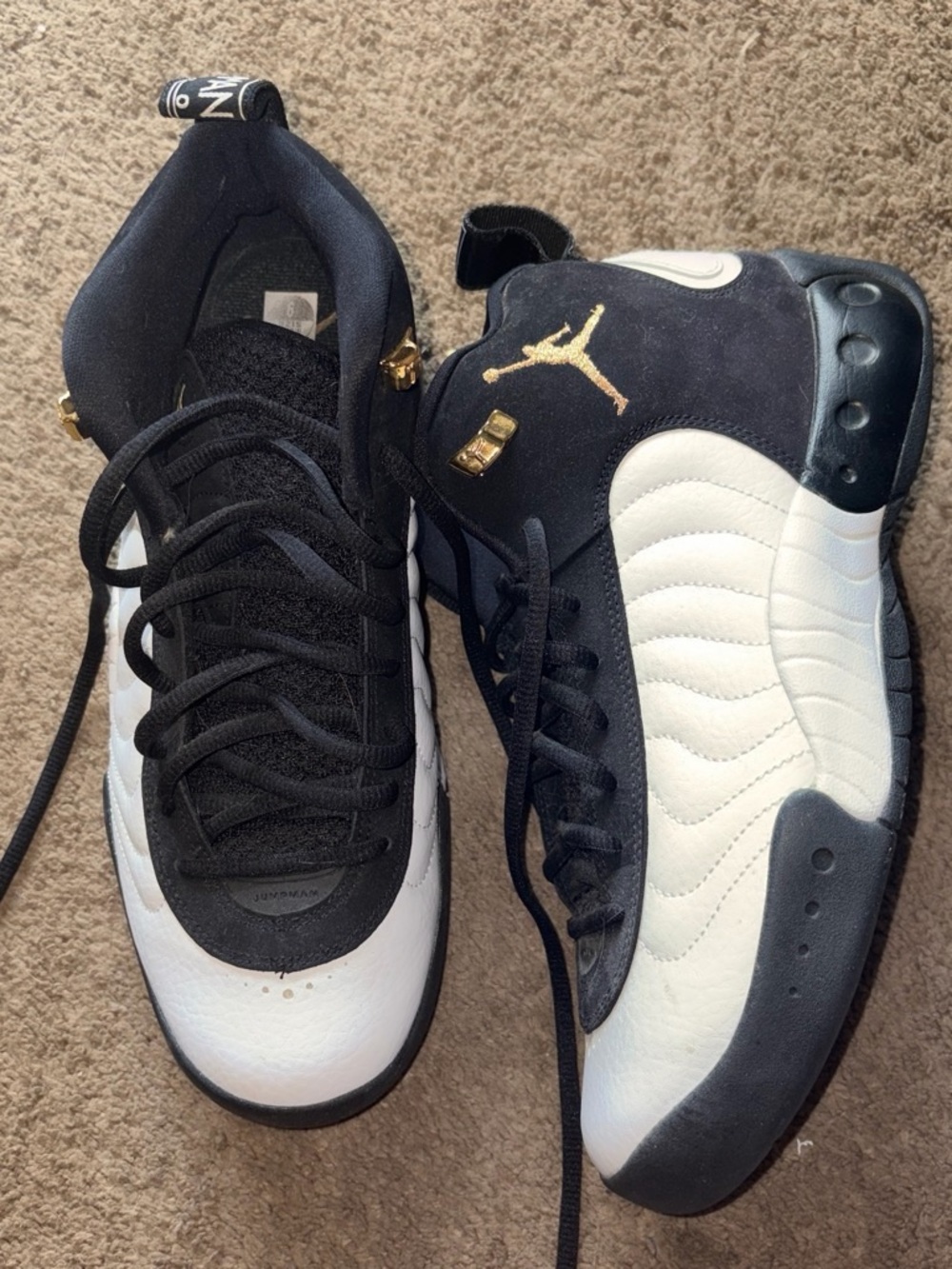 Jordan Men’s Jumpman pro in Black, White & Gold Accents